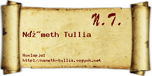 Németh Tullia névjegykártya
